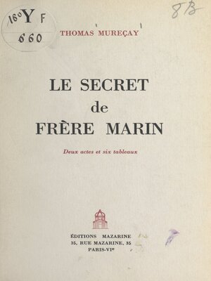 cover image of Le secret de Frère Marin